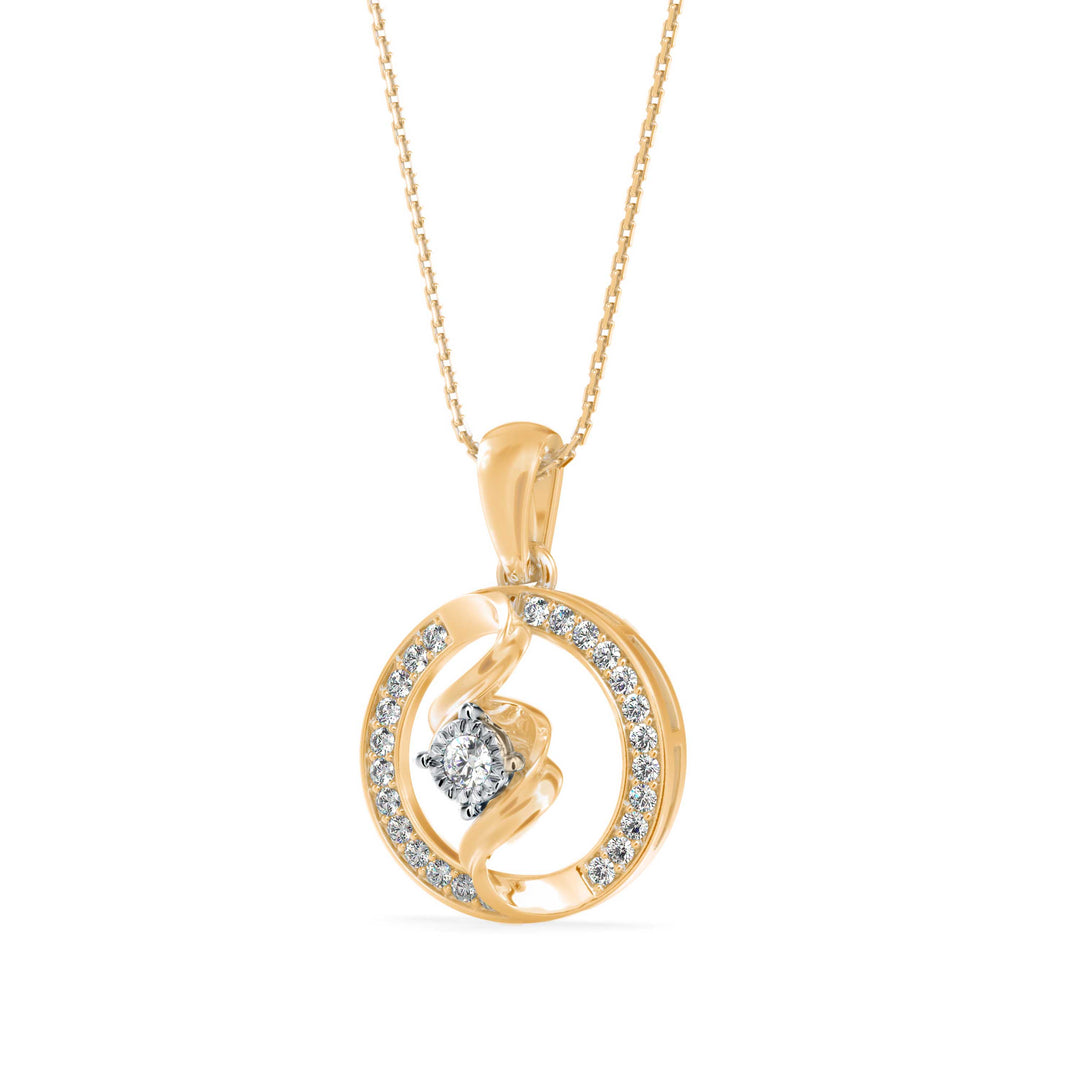 Swirl Solitaire Pendant